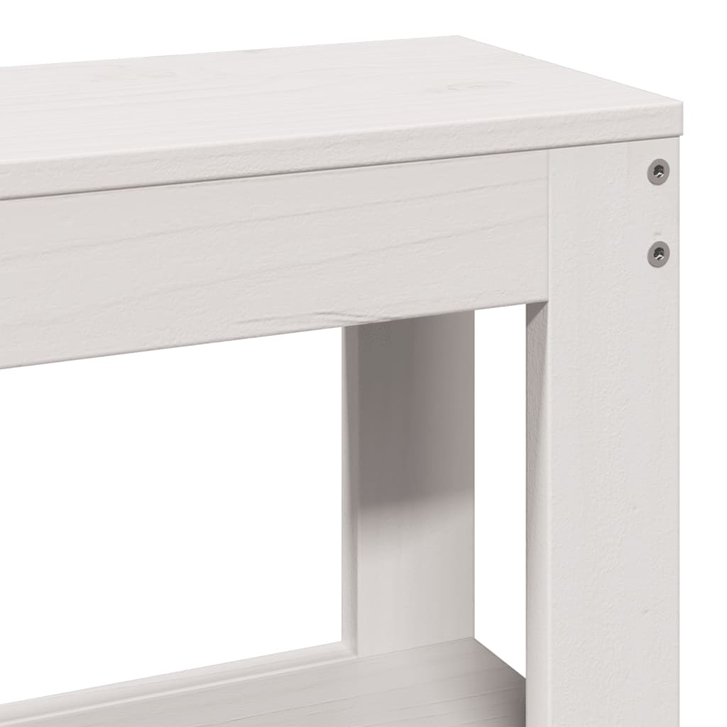vidaXL Bed Frame without Mattress White 120x190 cm Small Double Solid Wood Pine