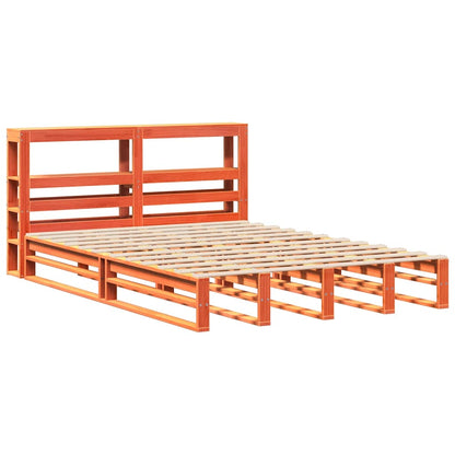 vidaXL Bed Frame without Mattress Wax Brown 120x190 cm Small Double Solid Wood Pine