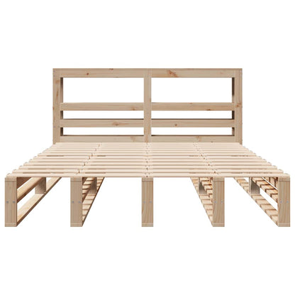 vidaXL Bed Frame without Mattress 140x190 cm Solid Wood Pine