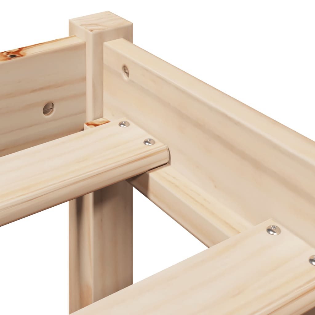 vidaXL Bed Frame without Mattress 75x190 cm Small Single Solid Wood Pine
