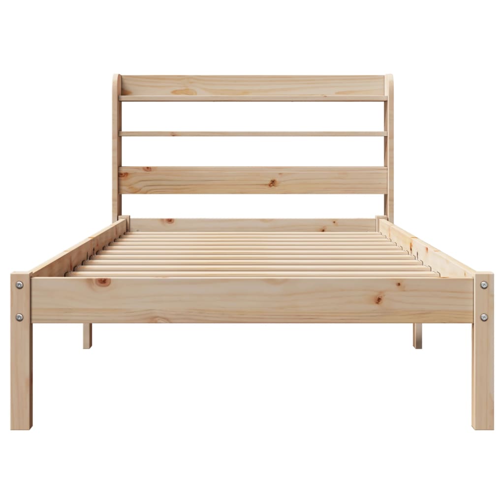 vidaXL Bed Frame without Mattress 90x190 cm Single Solid Wood Pine