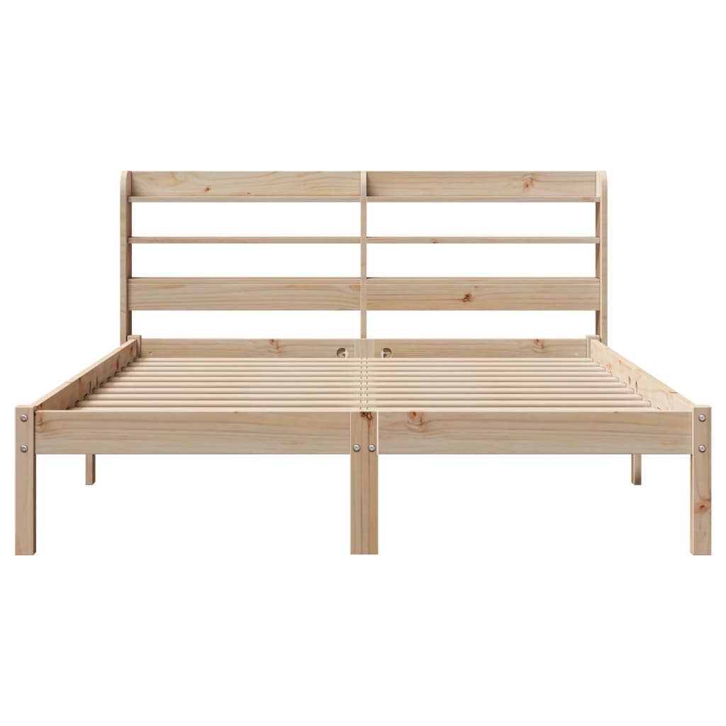 vidaXL Bed Frame without Mattress 135x190 cm Double Solid Wood Pine