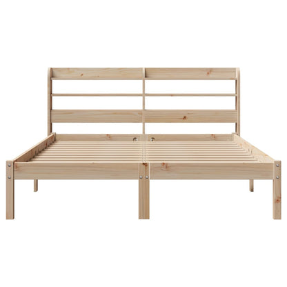 vidaXL Bed Frame without Mattress 135x190 cm Double Solid Wood Pine