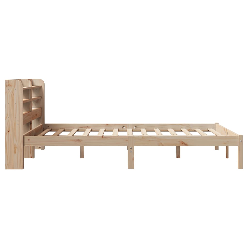 vidaXL Bed Frame without Mattress 135x190 cm Double Solid Wood Pine