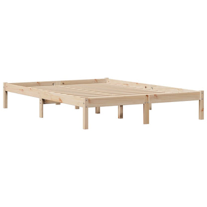 vidaXL Bed Frame without Mattress 135x190 cm Double Solid Wood Pine