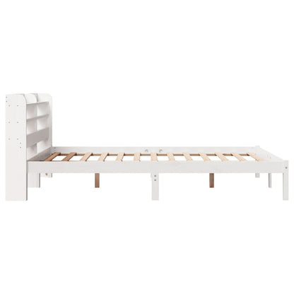 vidaXL Bed Frame without Mattress White 135x190 cm Double Solid Wood Pine
