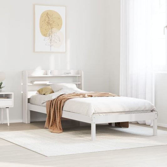 vidaXL Bed Frame without Mattress White 90x200 cm Solid Wood Pine