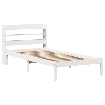 vidaXL Bed Frame without Mattress White 100x200 cm Solid Wood Pine