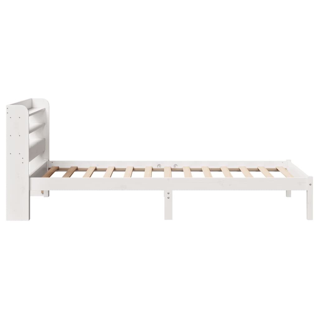 vidaXL Bed Frame without Mattress White 100x200 cm Solid Wood Pine
