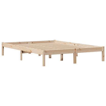 vidaXL Bed Frame without Mattress 150x200 cm King Size Solid Wood Pine