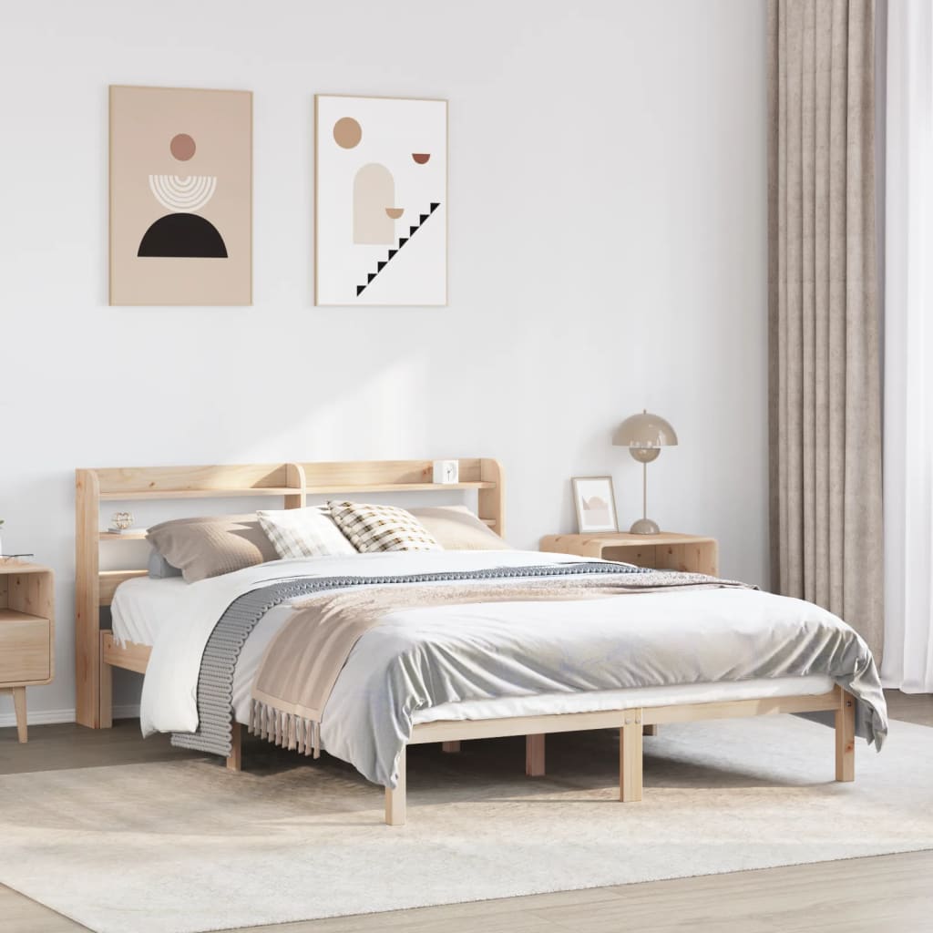 vidaXL Bed Frame without Mattress 160x200 cm Solid Wood Pine