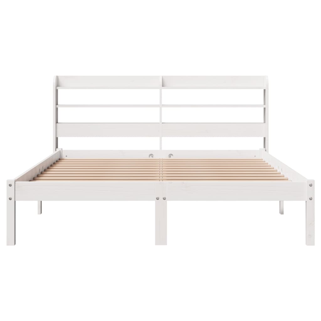 vidaXL Bed Frame without Mattress White 160x200 cm Solid Wood Pine