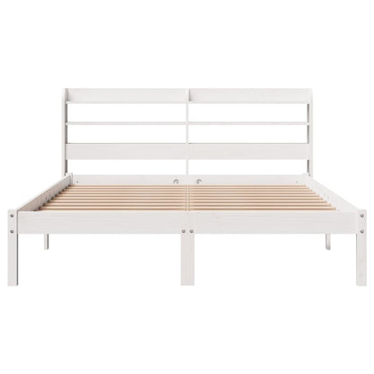vidaXL Bed Frame without Mattress White 160x200 cm Solid Wood Pine