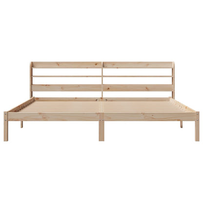 vidaXL Bed Frame without Mattress 180x200 cm Super King Solid Wood Pine