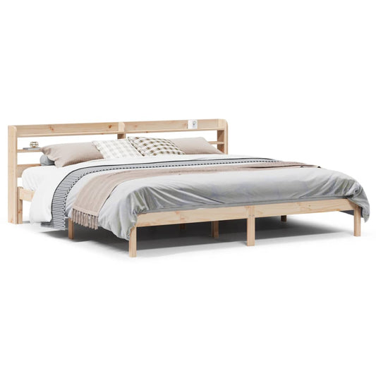 vidaXL Bed Frame without Mattress 200x200 cm Solid Wood Pine
