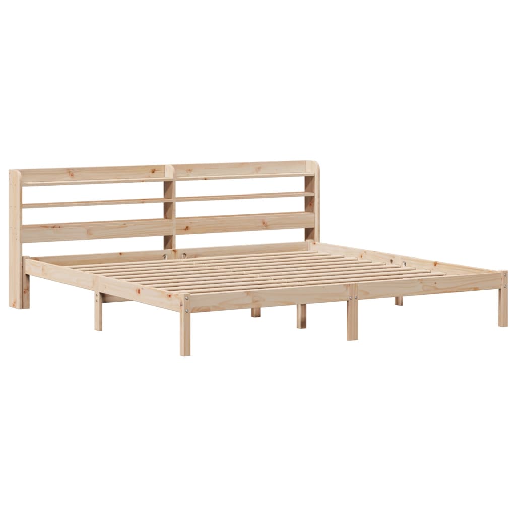 vidaXL Bed Frame without Mattress 200x200 cm Solid Wood Pine