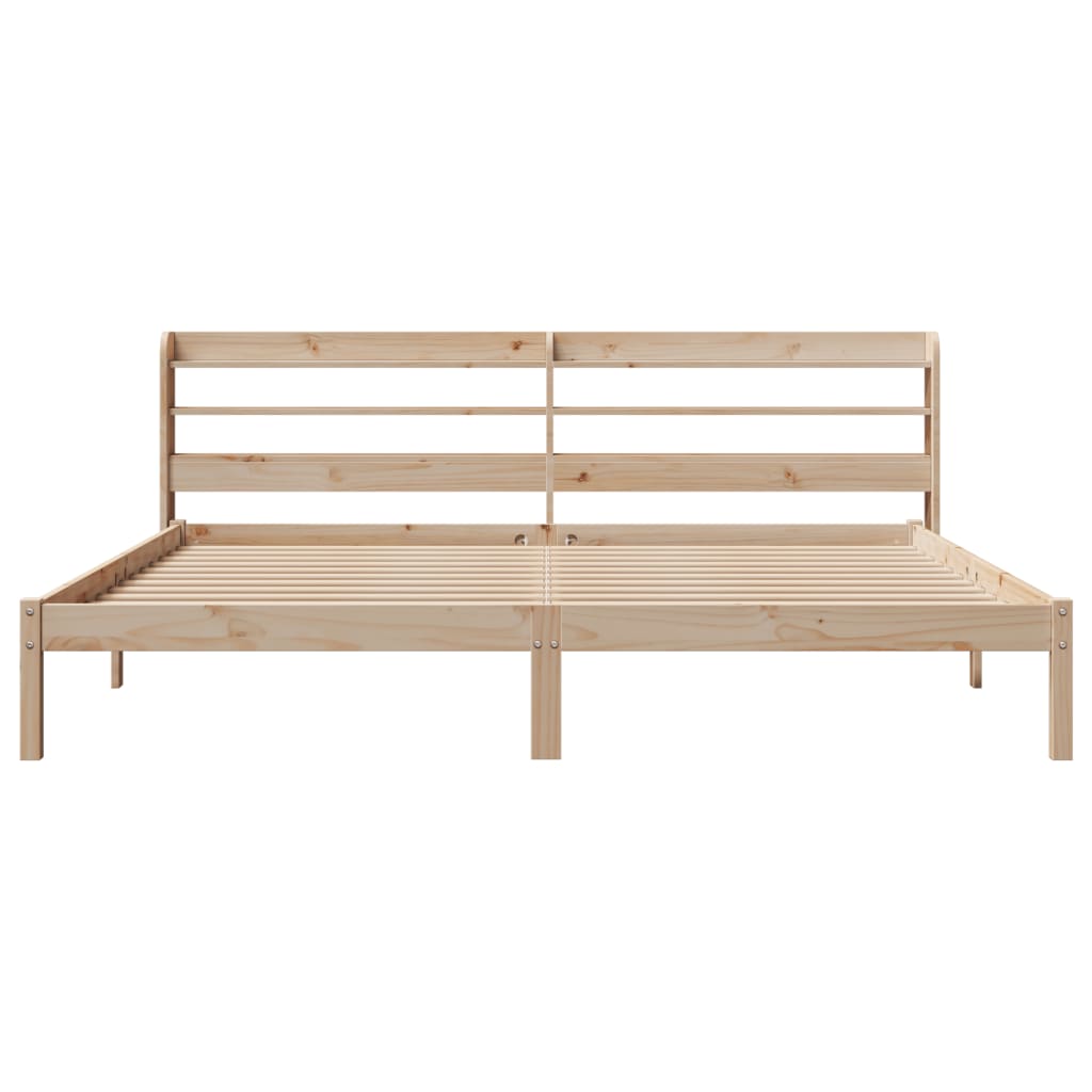 vidaXL Bed Frame without Mattress 200x200 cm Solid Wood Pine