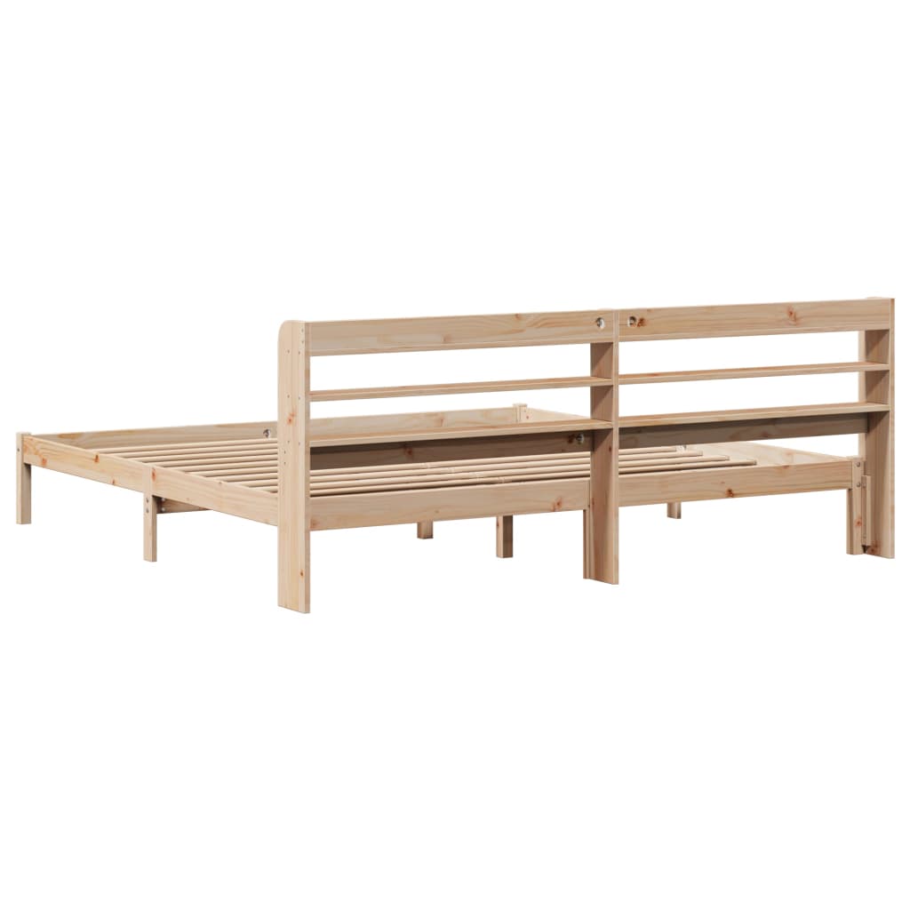 vidaXL Bed Frame without Mattress 200x200 cm Solid Wood Pine