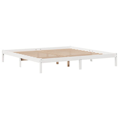 vidaXL Bed Frame without Mattress White 200x200 cm Solid Wood Pine