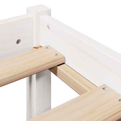 vidaXL Bed Frame without Mattress White 200x200 cm Solid Wood Pine