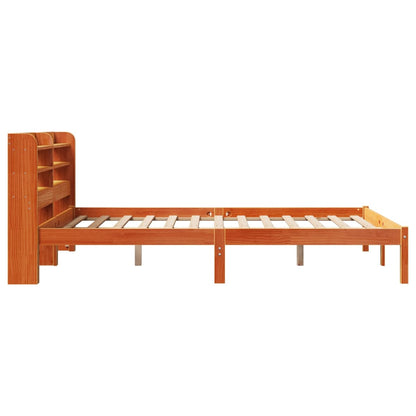 vidaXL Bed Frame with Headboard without Mattress Wax Brown 120x190 cm Small Double