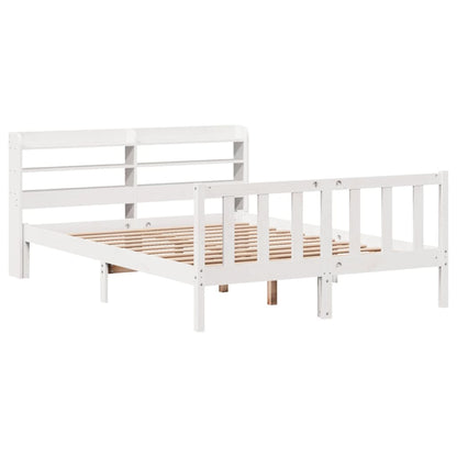 vidaXL Bed Frame without Mattress White 120x200 cm Solid Wood Pine