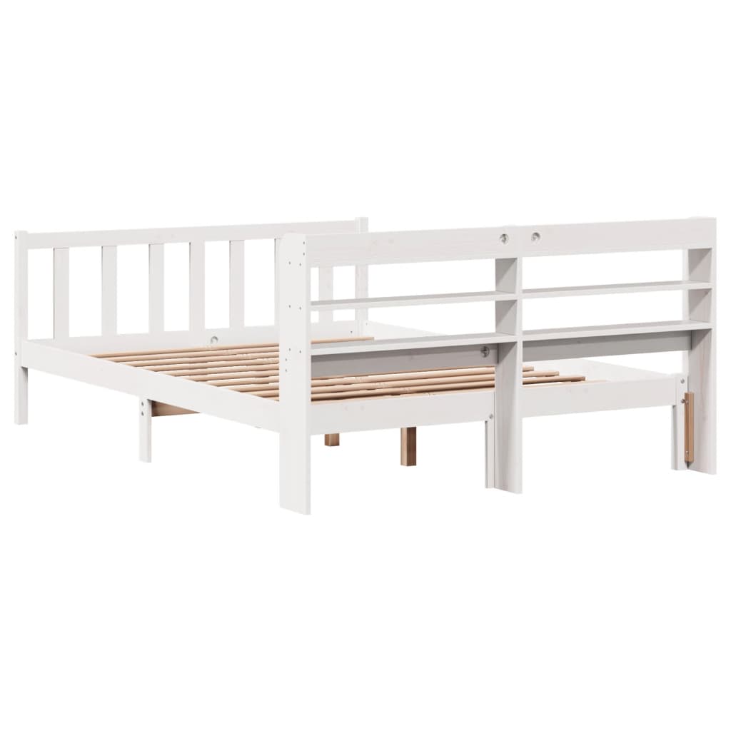 vidaXL Bed Frame without Mattress White 120x200 cm Solid Wood Pine