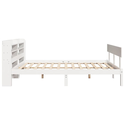 vidaXL Bed Frame without Mattress White 135x190 cm Double Solid Wood Pine