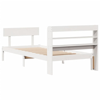 vidaXL Bed Frame without Mattress White 90x200 cm Solid Wood Pine