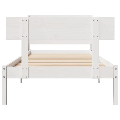 vidaXL Bed Frame without Mattress White 100x200 cm Solid Wood Pine