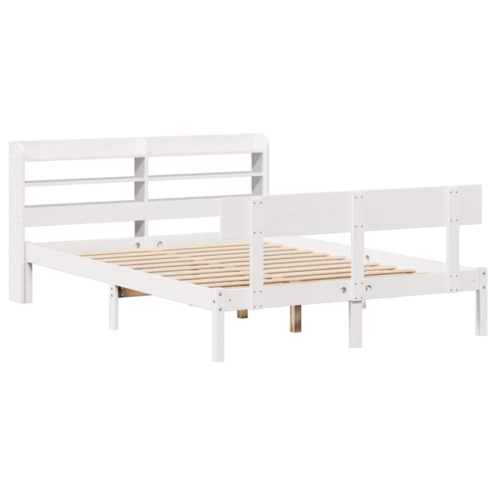 vidaXL Bed Frame without Mattress White 120x200 cm Solid Wood Pine