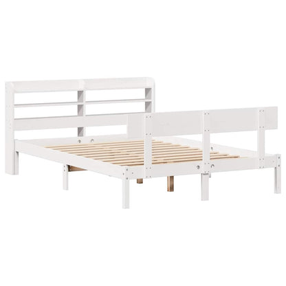 vidaXL Bed Frame without Mattress White 120x200 cm Solid Wood Pine