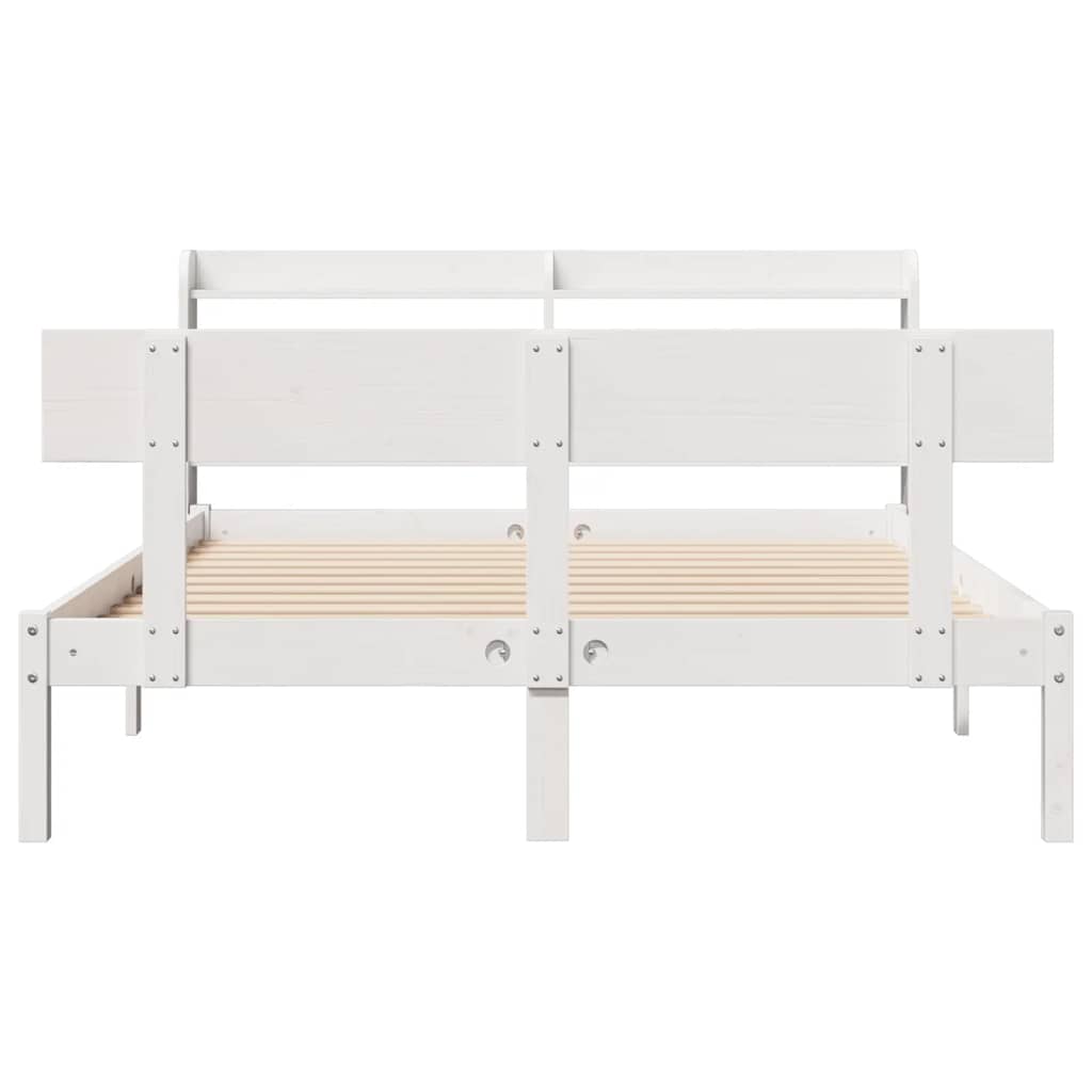 vidaXL Bed Frame without Mattress White 120x200 cm Solid Wood Pine