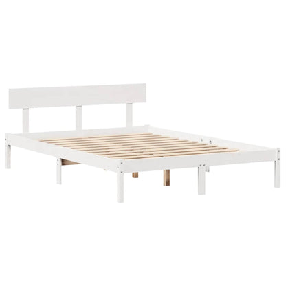 vidaXL Bed Frame without Mattress White 120x200 cm Solid Wood Pine
