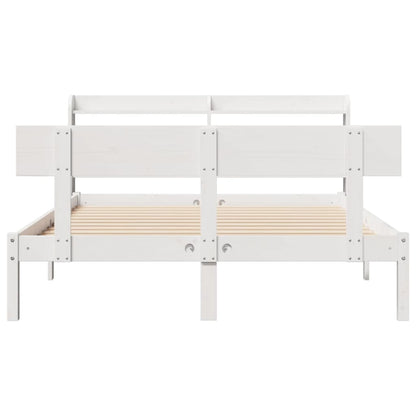 vidaXL Bed Frame without Mattress White 140x200 cm Solid Wood Pine