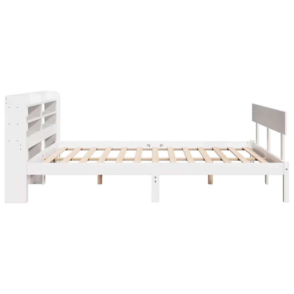 vidaXL Bed Frame without Mattress White 140x200 cm Solid Wood Pine