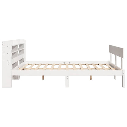 vidaXL Bed Frame without Mattress White 140x200 cm Solid Wood Pine