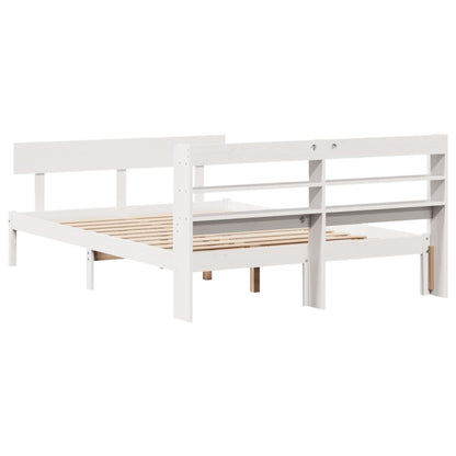 vidaXL Bed Frame without Mattress White 140x200 cm Solid Wood Pine