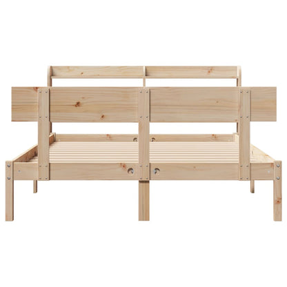 vidaXL Bed Frame without Mattress 150x200 cm King Size Solid Wood Pine