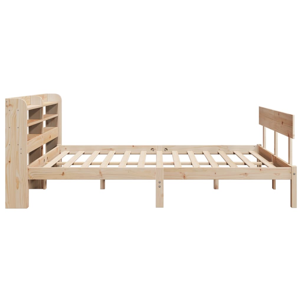 vidaXL Bed Frame without Mattress 150x200 cm King Size Solid Wood Pine