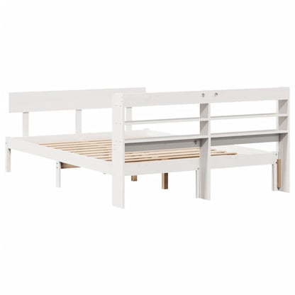vidaXL Bed Frame without Mattress White 160x200 cm Solid Wood Pine