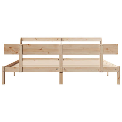 vidaXL Bed Frame without Mattress 180x200 cm Super King Solid Wood Pine