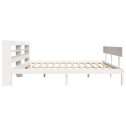 vidaXL Bed Frame without Mattress White 180x200 cm Super King Solid Wood Pine