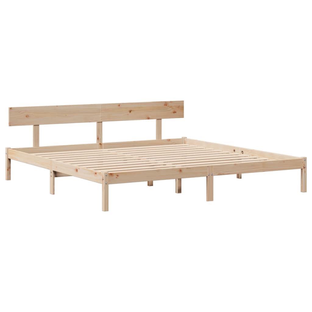 vidaXL Bed Frame without Mattress 200x200 cm Solid Wood Pine