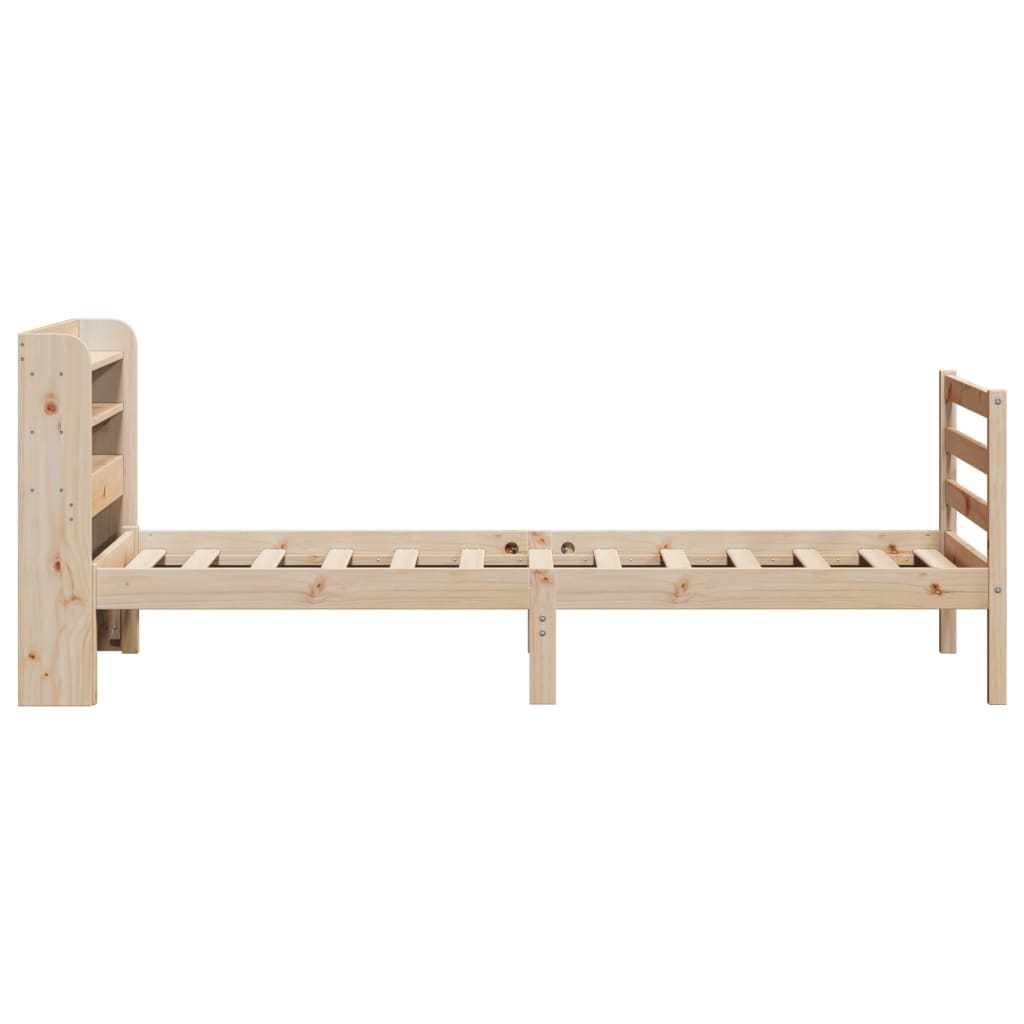 vidaXL Bed Frame with Headboard without Mattress 100x200 cm