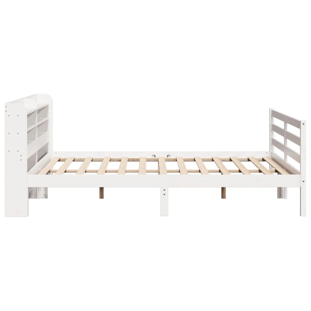 vidaXL Bed Frame with Headboard without Mattress White 200x200 cm