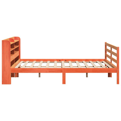 vidaXL Bed Frame without Mattress Wax Brown 200x200 cm Solid Wood Pine