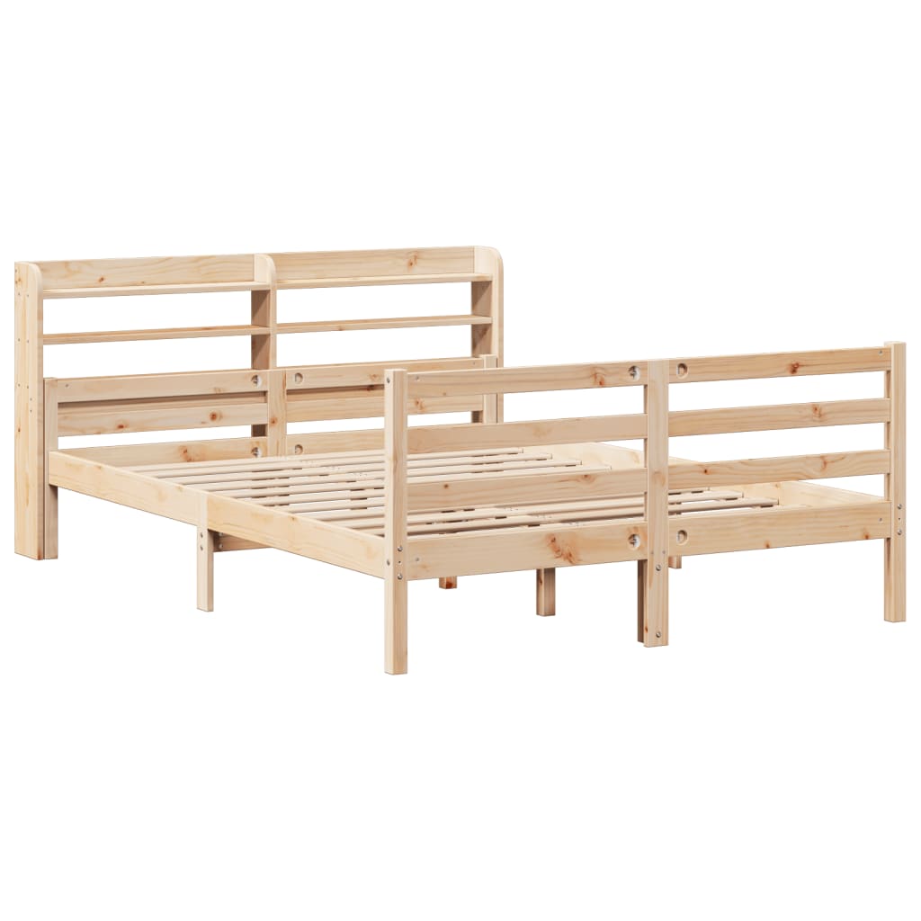 vidaXL Bed Frame with Headboard without Mattress 150x200 cm King Size