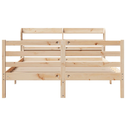 vidaXL Bed Frame with Headboard without Mattress 150x200 cm King Size