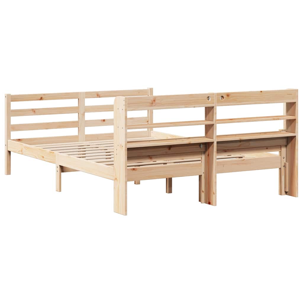 vidaXL Bed Frame with Headboard without Mattress 160x200 cm